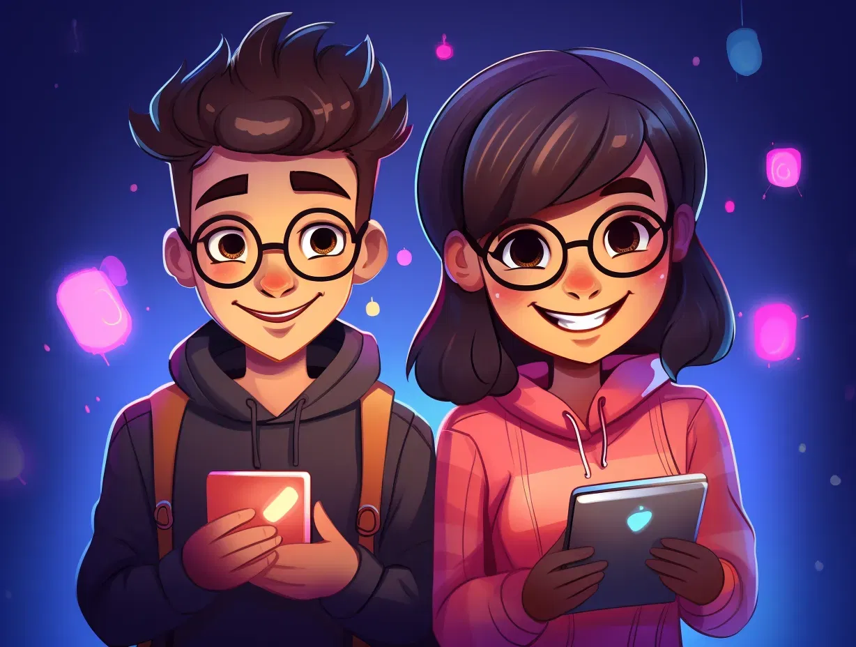 Female tech enthusiast finding intellectual connection on a tech dating site, meeting partners who share curiosity for AI, gadgets, and digital innovation, building smart relationships.